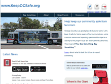 Tablet Screenshot of keepocsafe.org